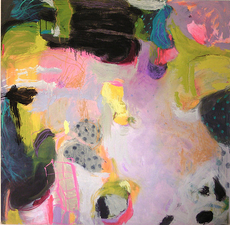 CAT 694, Falling Towards Heaven II, 2019, oil on board, 1.2 X 1.2M