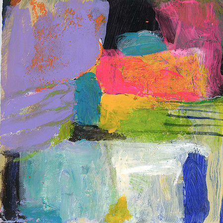 CAT 689xii. Small and Bright XII. Mixed medium on paper, framed.  190 X 185mm