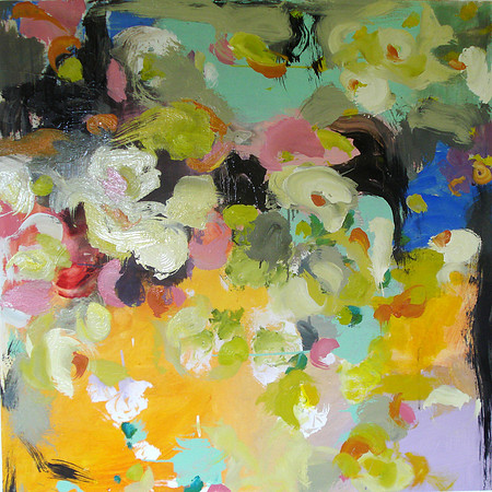 CAT 573ii. The Garden of Elizabeth II. Oil on board.  920 X 920mm
