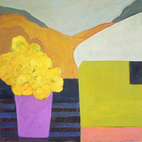 CAT 640 Golden Yellows and Donga, 2017, oil on board, 60X60cm.jpg