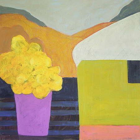CAT 640 Golden Yellows and Donga, 2017, oil on board, 60X60cm.jpg