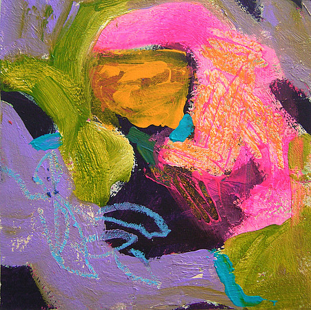 CAT 689xvi. Small and Bright XVI. Mixed medium on paper, framed.  185 X 190mm