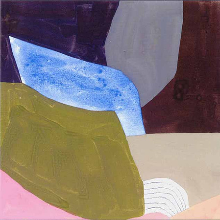 CAT 401Y, Small Geometric Painting X, 2005, acrylic on paper, 15X15cm