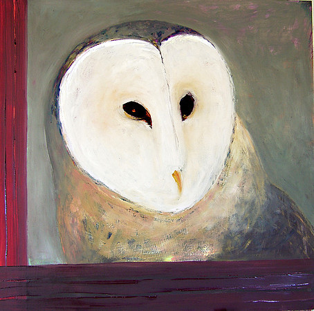CAT 660 vii, Elegant Masked Owl II, 2017, oil on board, 60X60cm