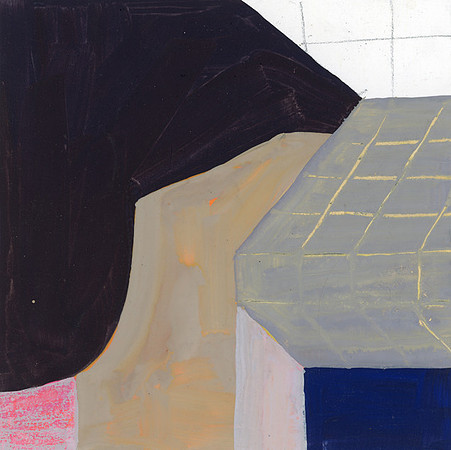 CAT 401 U, Small Geometric Painting VII, 2005, gouache on paper, 15X15cm