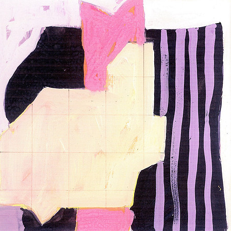 CAT 401 N, Small Geometric Painting I, 2005, gouache on paper, 15X15cm
