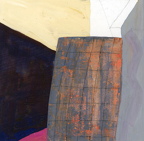 CAT 401 T, Small Geometric Painting VI, 2005, gouache on paper, 15X15cm