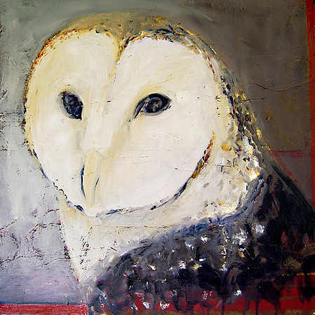 CAT 660 iii Dignified Masked Owl, 2017, oil on canvas, 60X60cml