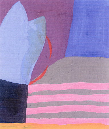 CAT 401 W Small Geometric painting IX, 2005, gouache on paper, 21X17cm
